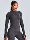 AirSoft Zip-Up Long-Sleeve Tight Fitting Sports Set