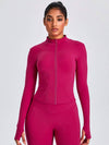 AirSoft Zip-Up Long-Sleeve Tight Fitting Sports Set