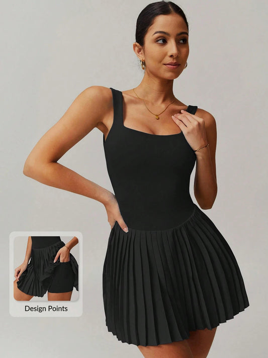 CurveFlow Pleated Fit Tennis Dress