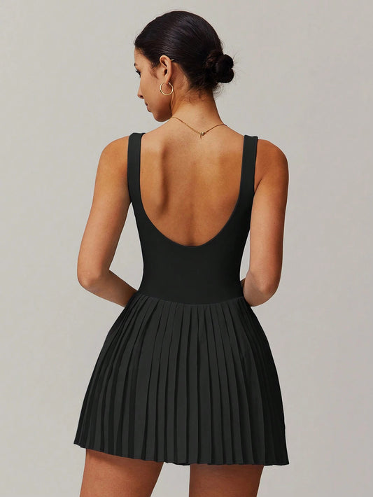 CurveFlow Pleated Fit Tennis Dress