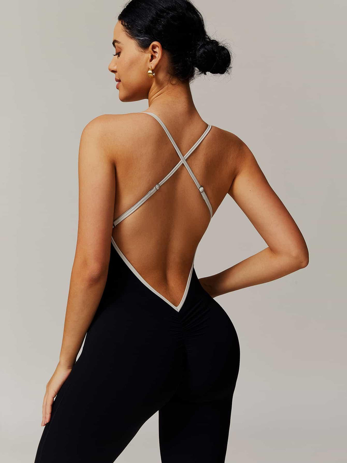 BodySculpt Spaghetti Strap Flare Jumpsuit - MASKERT - 