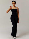 BodySculpt Spaghetti Strap Flare Jumpsuit - MASKERT - 