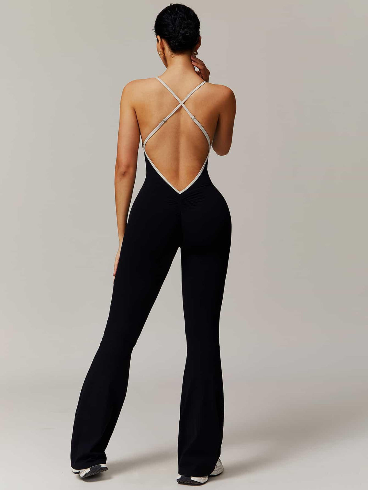 BodySculpt Spaghetti Strap Flare Jumpsuit - MASKERT - 