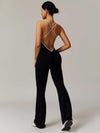 BodySculpt Spaghetti Strap Flare Jumpsuit - MASKERT - 