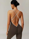 BodySculpt Spaghetti Strap Flare Jumpsuit - MASKERT - 