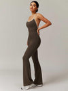 BodySculpt Spaghetti Strap Flare Jumpsuit - MASKERT - 