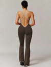 BodySculpt Spaghetti Strap Flare Jumpsuit - MASKERT - 