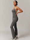 BodySculpt Spaghetti Strap Flare Jumpsuit - MASKERT - 