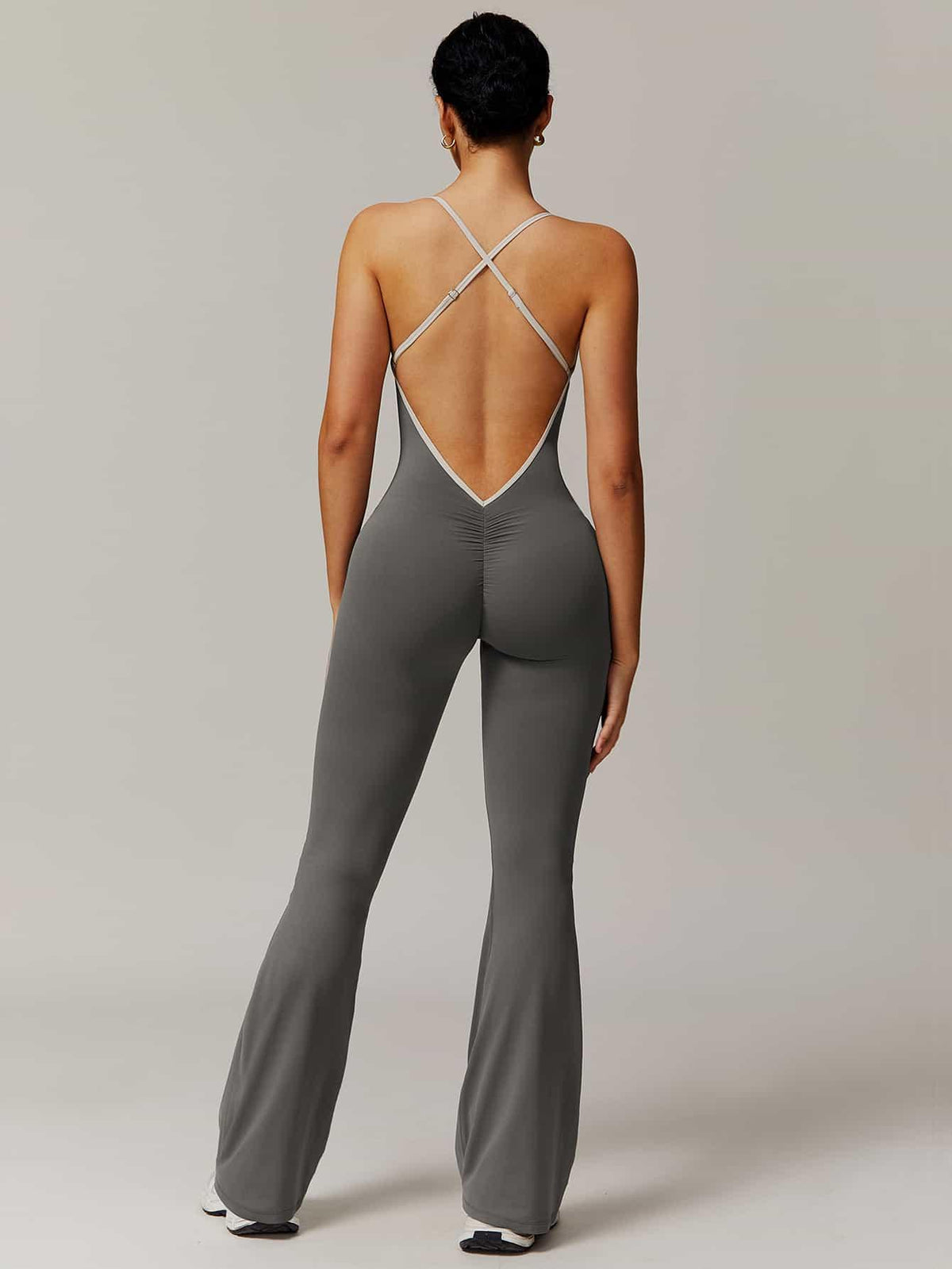 BodySculpt Spaghetti Strap Flare Jumpsuit - MASKERT - 
