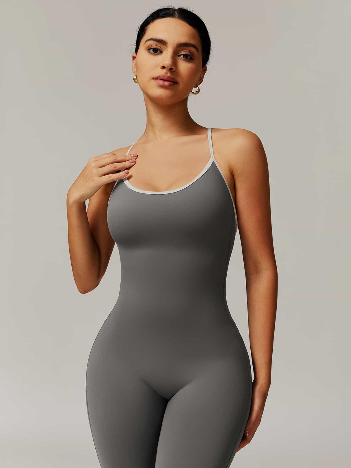 BodySculpt Spaghetti Strap Flare Jumpsuit - MASKERT - 