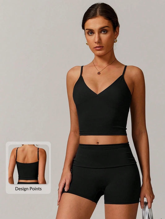 SculptEase Lightweight V-neck Vest & Shorts Set