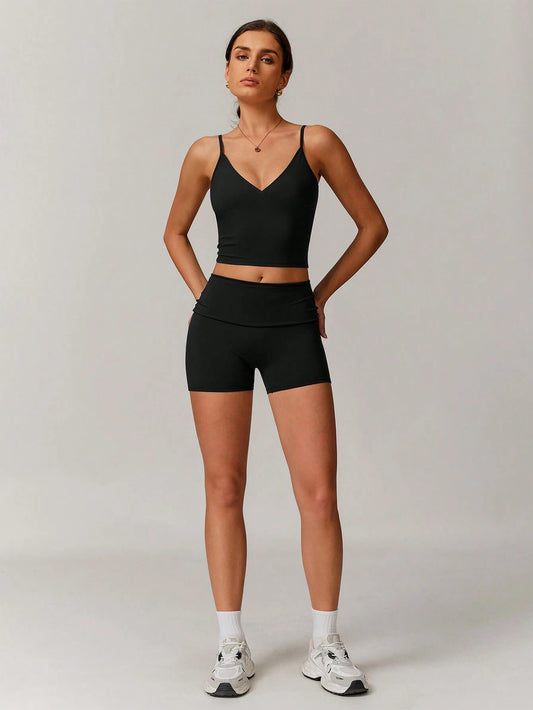 SculptEase Lightweight V-neck Vest & Shorts Set