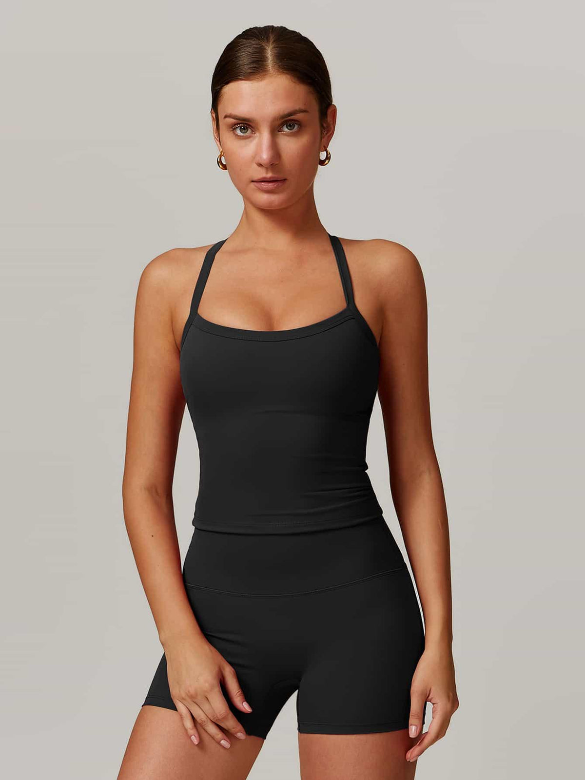 Back Cut Out Sports Tank Top - MASKERT - 