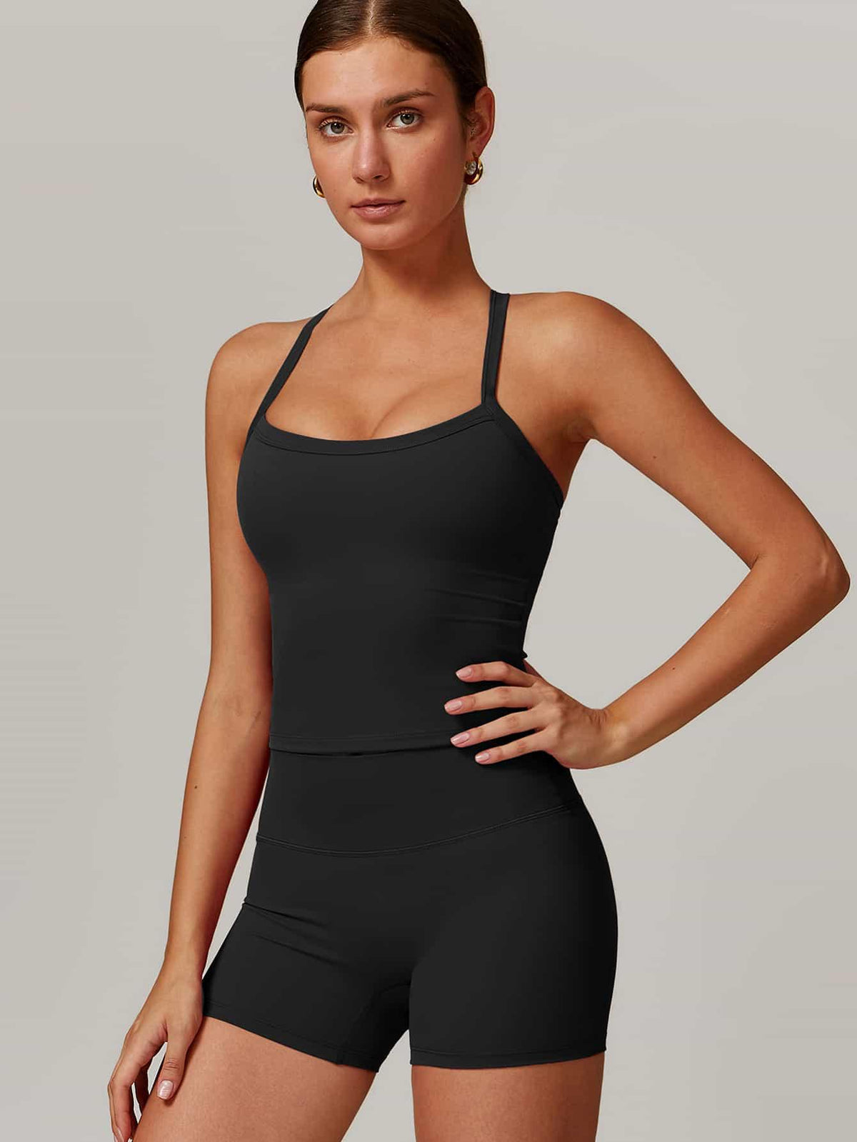 Back Cut Out Sports Tank Top - MASKERT - 