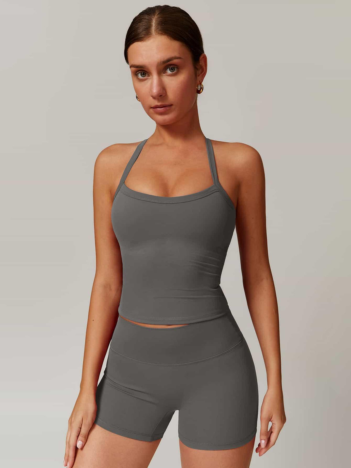 Back Cut Out Sports Tank Top - MASKERT - 