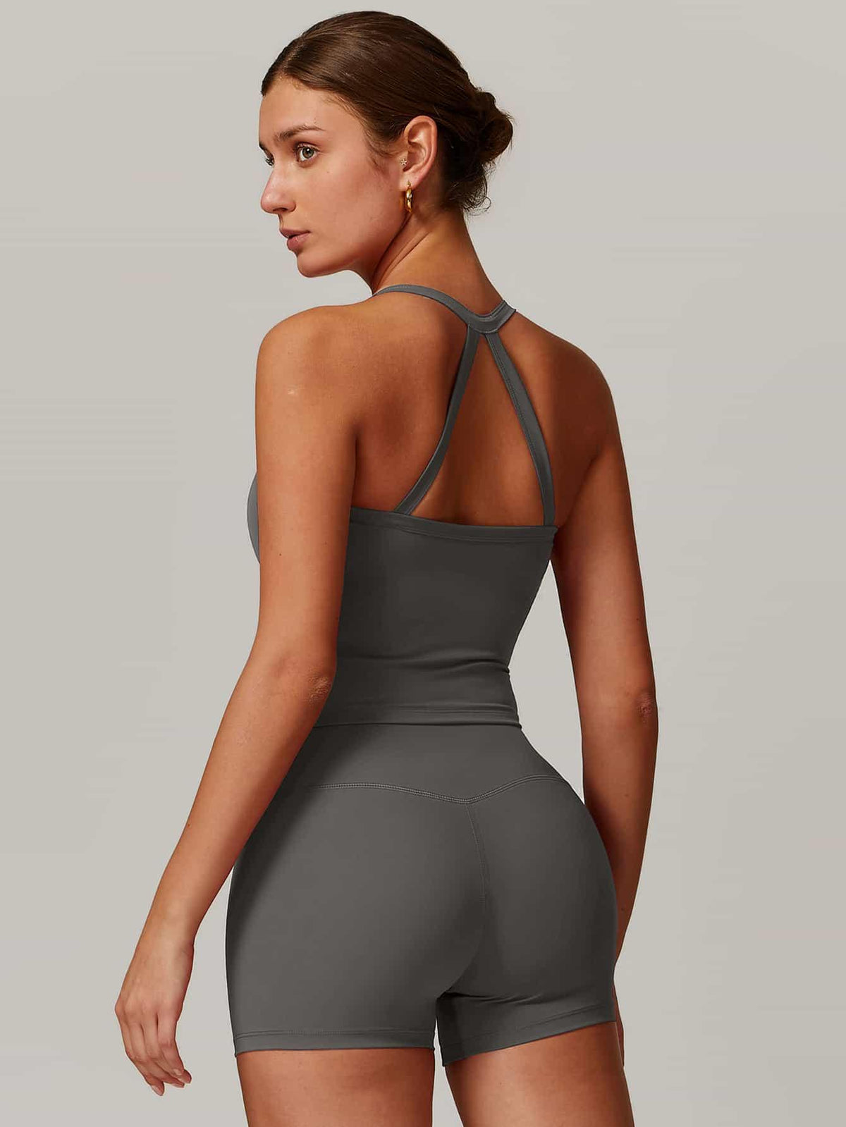 Back Cut Out Sports Tank Top - MASKERT - 