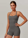 Back Cut Out Sports Tank Top - MASKERT - 