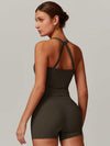 Back Cut Out Sports Tank Top - MASKERT - 