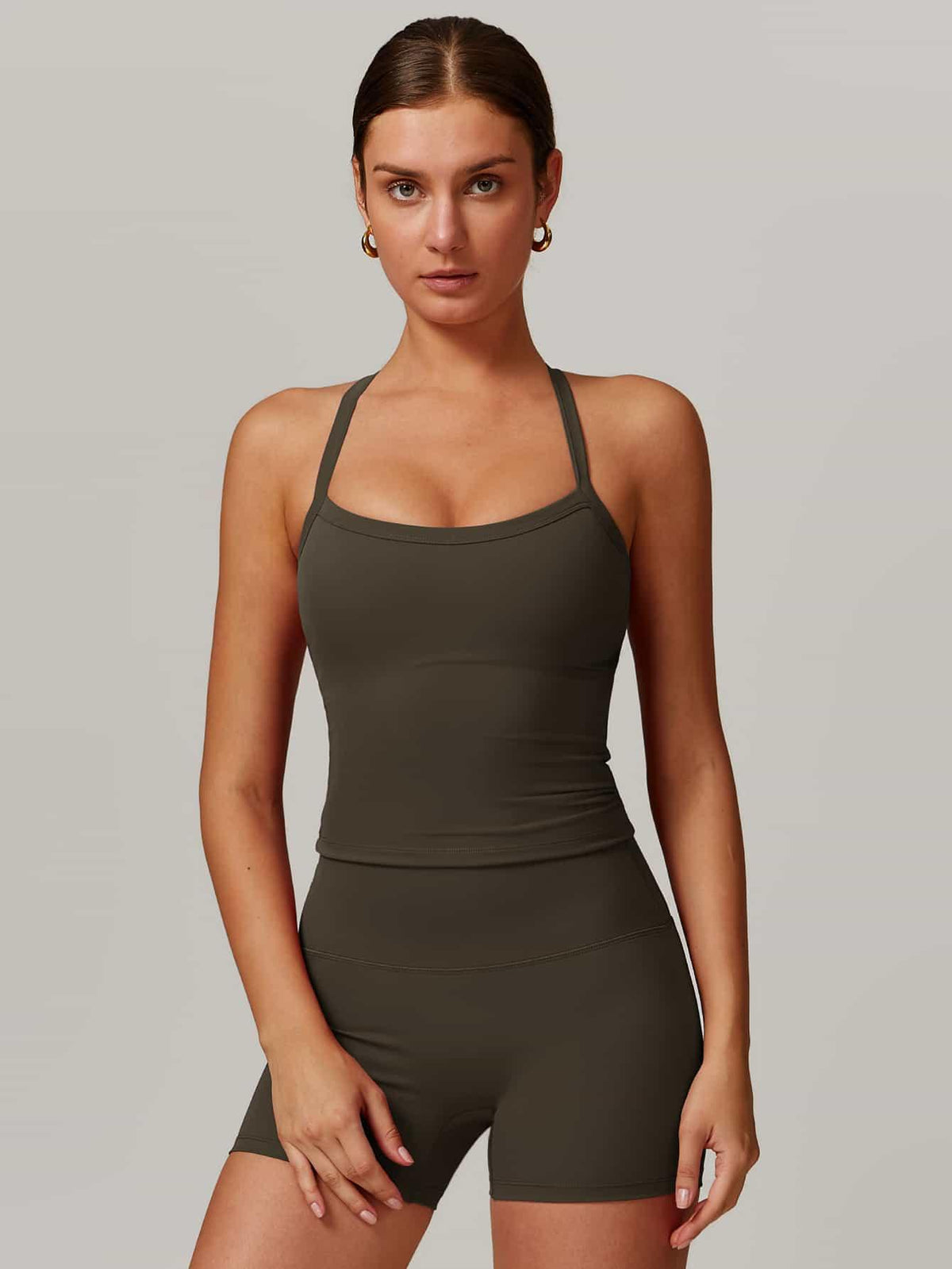 Back Cut Out Sports Tank Top - MASKERT - 