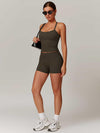 Back Cut Out Sports Tank Top - MASKERT - 