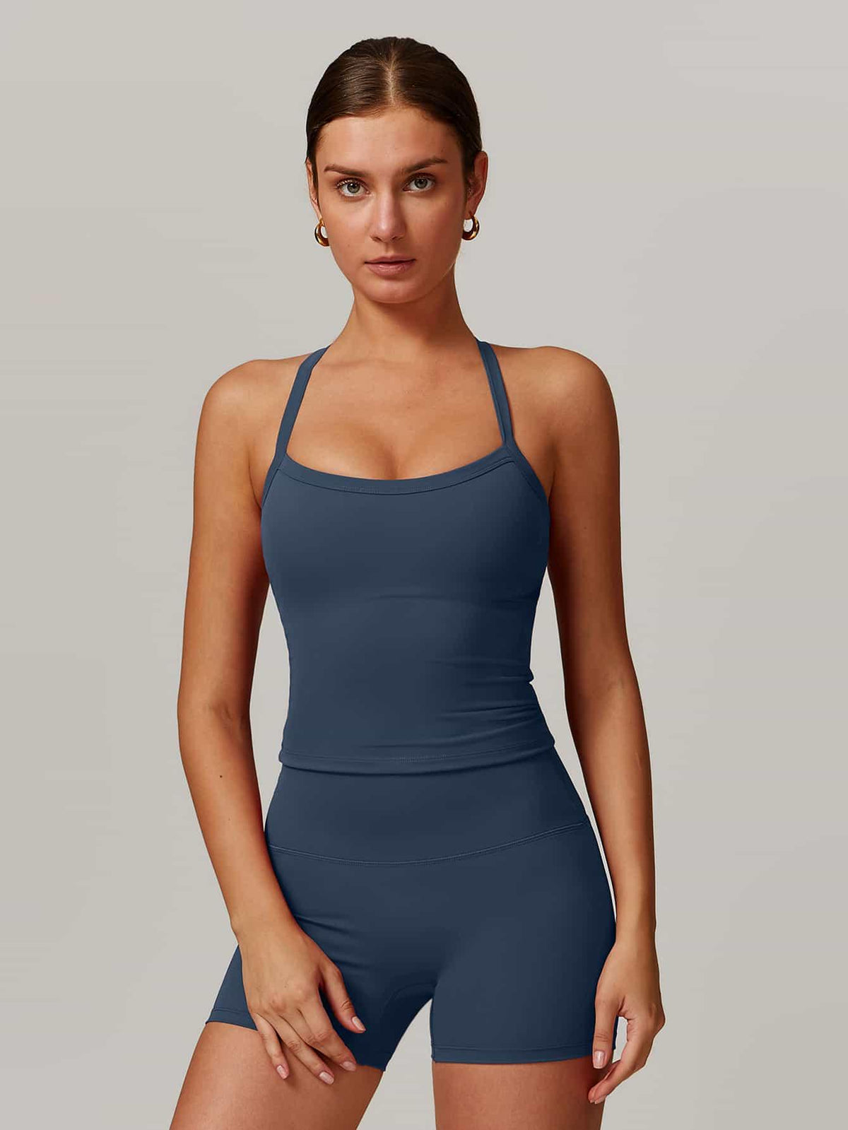 Back Cut Out Sports Tank Top - MASKERT - 