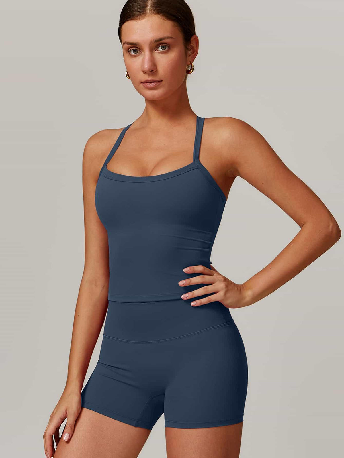 Back Cut Out Sports Tank Top - MASKERT - 