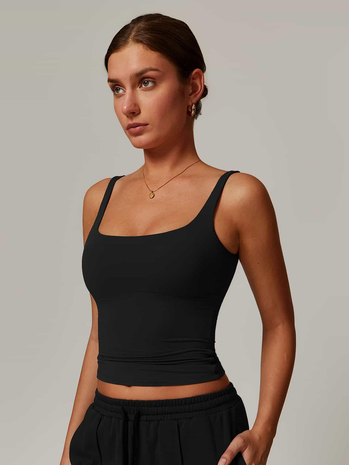 AirSoft Square Neck Casual Tank Top - MASKERT - Midnight Blue / S