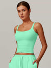 AirSoft Square Neck Casual Tank Top - MASKERT - Mint Green / S