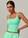 AirSoft Square Neck Casual Tank Top - MASKERT - Mint Green / S