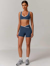 V-Neck Colorblock Sports Suit - MASKERT - 