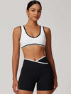 V-Neck Colorblock Sports Suit - MASKERT - Snow / S