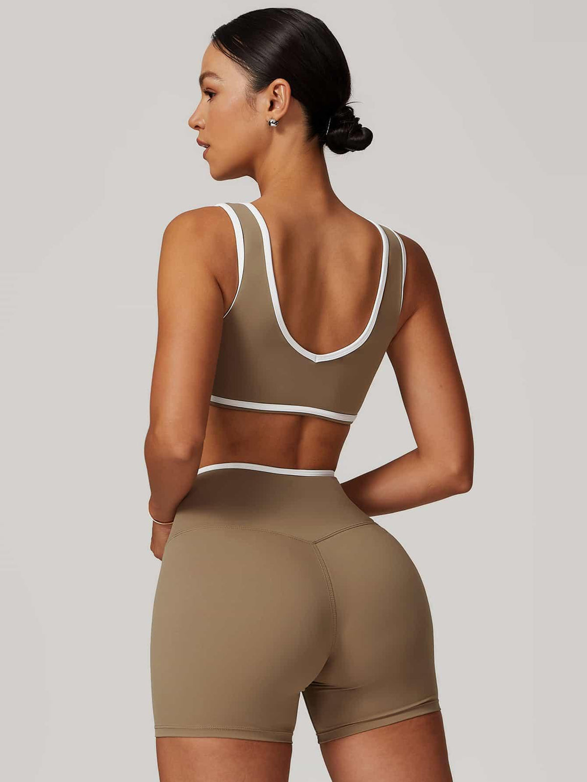 V-Neck Colorblock Sports Suit - MASKERT - 