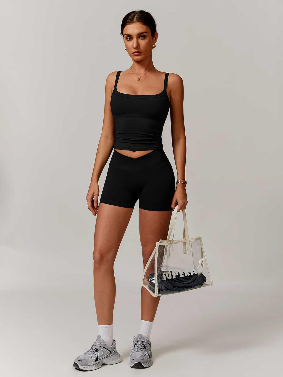 AirSoft U-Neck Ruched Lounge Tank Top - MASKERT - 