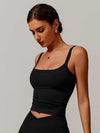 AirSoft U-Neck Ruched Lounge Tank Top - MASKERT - 