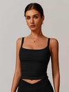AirSoft U-Neck Ruched Lounge Tank Top - MASKERT - 