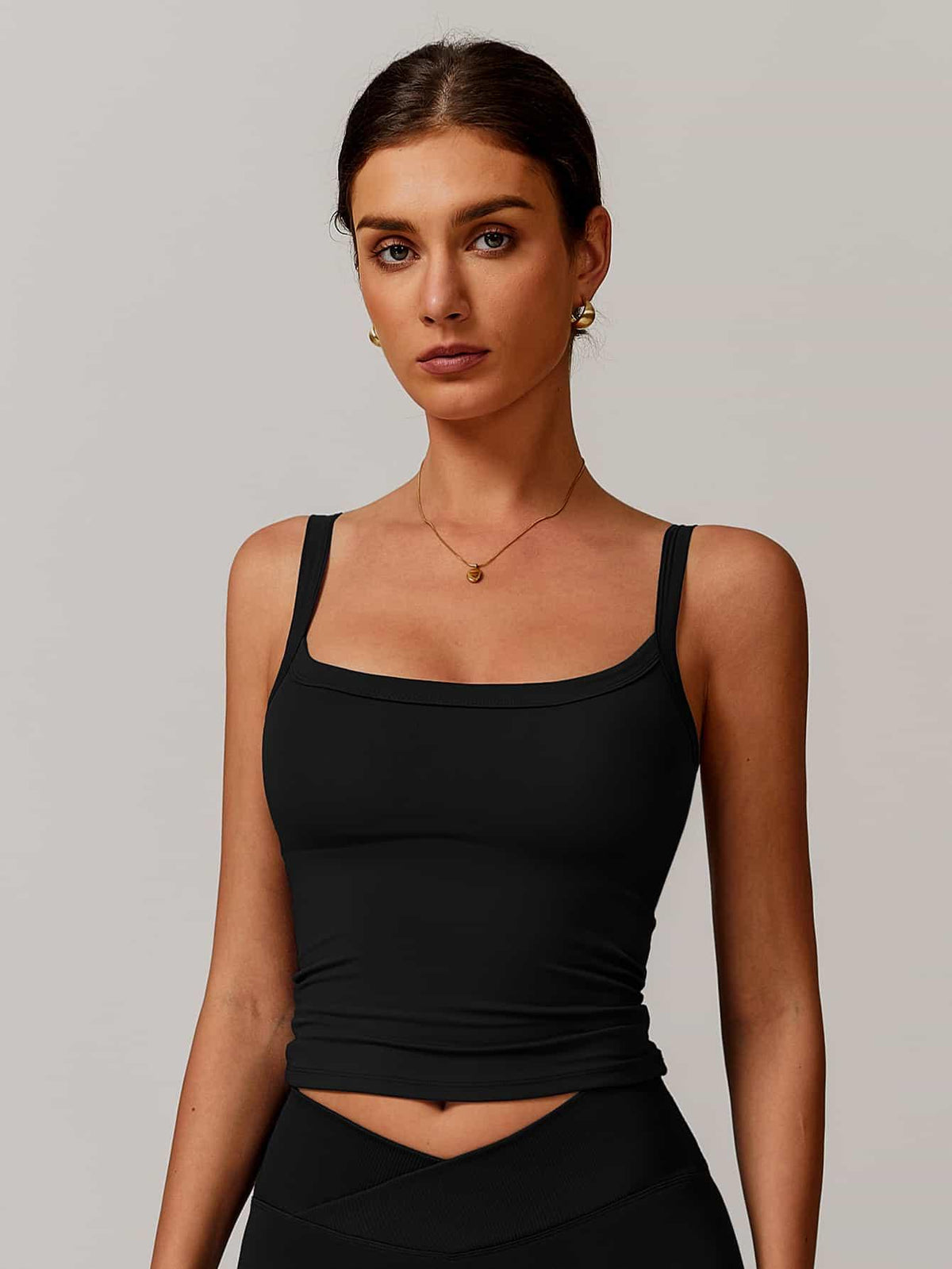 AirSoft U-Neck Ruched Lounge Tank Top - MASKERT - 