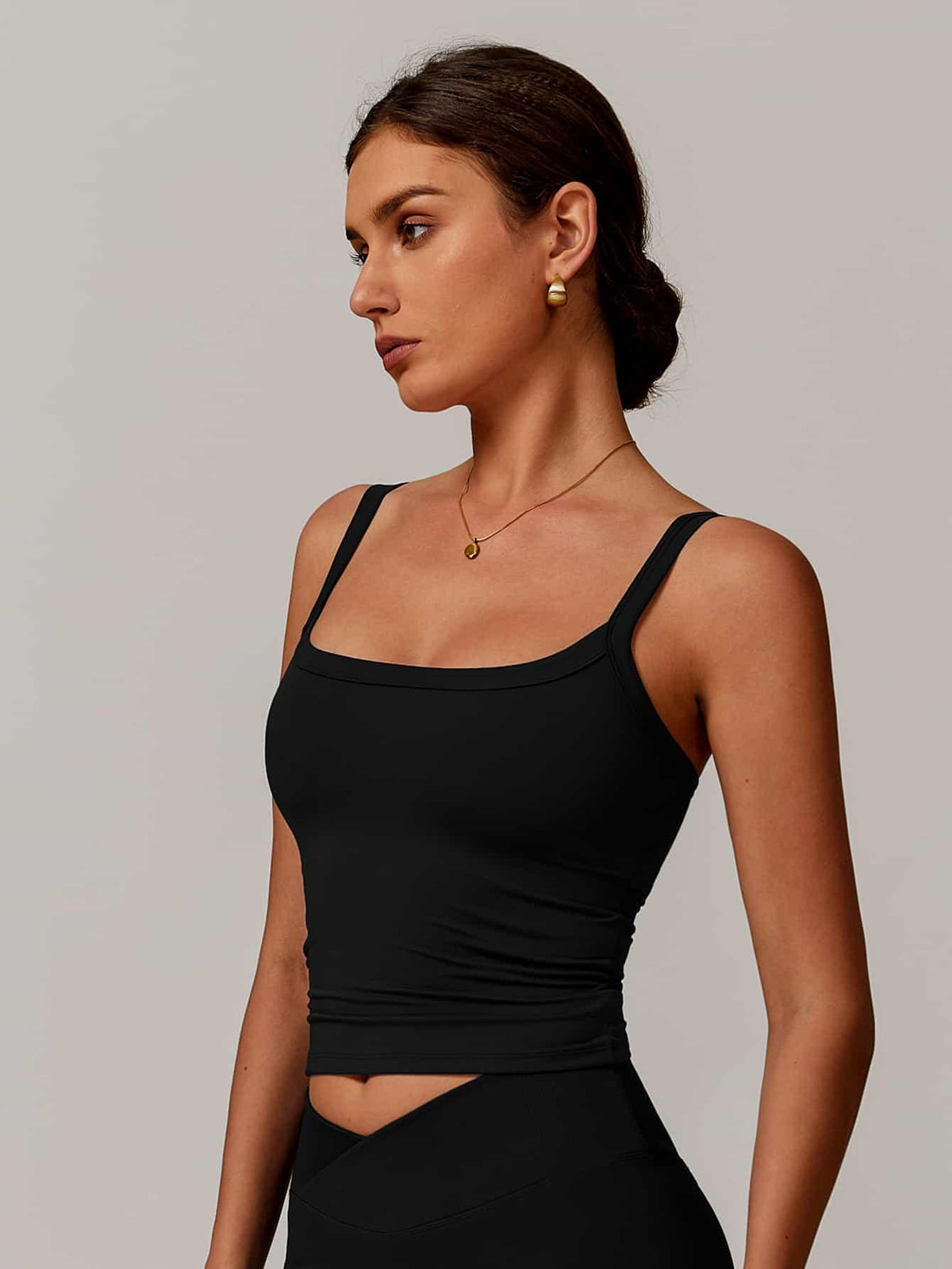 AirSoft U-Neck Ruched Lounge Tank Top - MASKERT - 