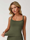 AirSoft U-Neck Ruched Lounge Tank Top - MASKERT - 