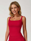 AirSoft U-Neck Ruched Lounge Tank Top - MASKERT - 