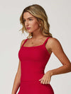 AirSoft U-Neck Ruched Lounge Tank Top - MASKERT - 