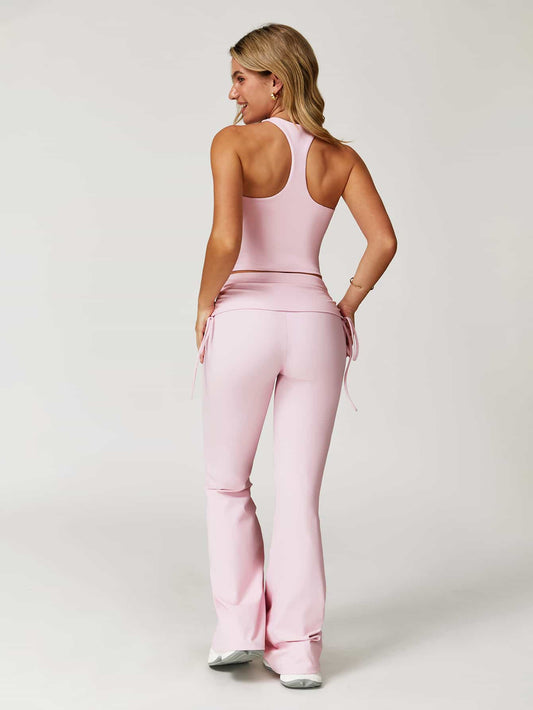 V Neck Racerback Tank & Drawstring Legging Set