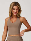 V Neck Racerback Tank Top - MASKERT - 