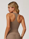V Neck Racerback Tank Top - MASKERT - 