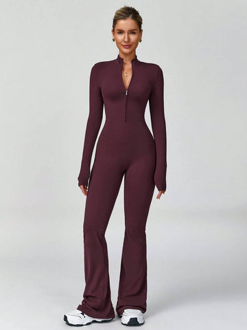CloudWeave Long Sleeve Flared Jumpsuit