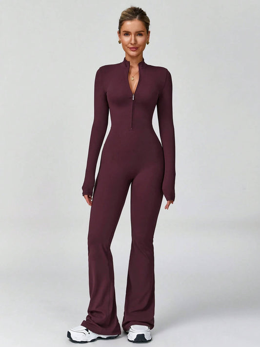 CloudWeave Long Sleeve Flared Jumpsuit