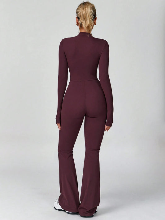 CloudWeave Long Sleeve Flared Jumpsuit