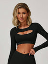 HydroChill Long Sleeve Cut-out Crop Tank Top