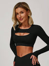 HydroChill Long Sleeve Cut-out Crop Tank Top