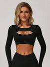 HydroChill Long Sleeve Cut-out Crop Tank Top