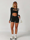 HydroChill Long Sleeve Cut-out Crop Tank Top